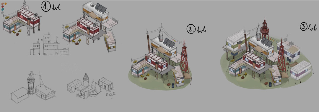 Yardies housing made from up-cycled containers, by Lolokin